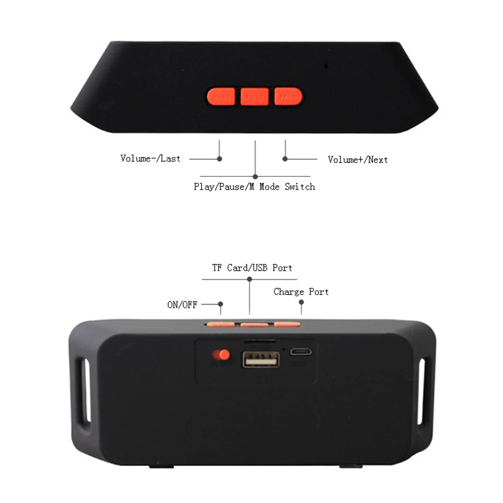 SC308 беспроводной Bluetooth динамик тяжелый сабвуфер Портативный мини Hi-Fi Картридж мини пистолет радио голосовой помощник с микрофоном
