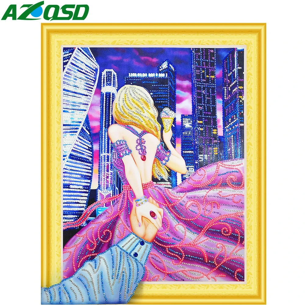 

AZQSD Special Shaped 5d Diamond Painting Embroidery Picture Of Rhinestones Gift 40X50cm Cross Stitch Kits Handmade Home Decor