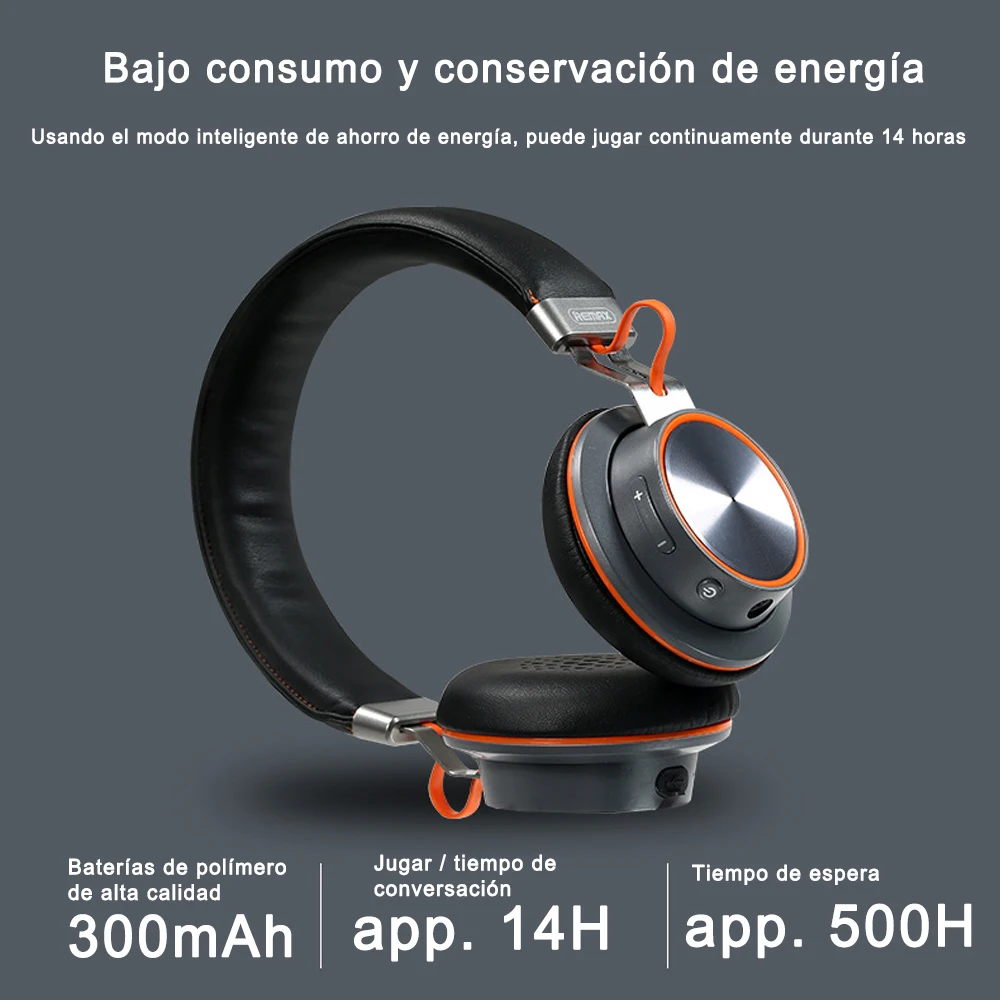 REMAX 195HB wireless bluetooth and stereo headset built in microphone and dual Superwoof bass music speaker