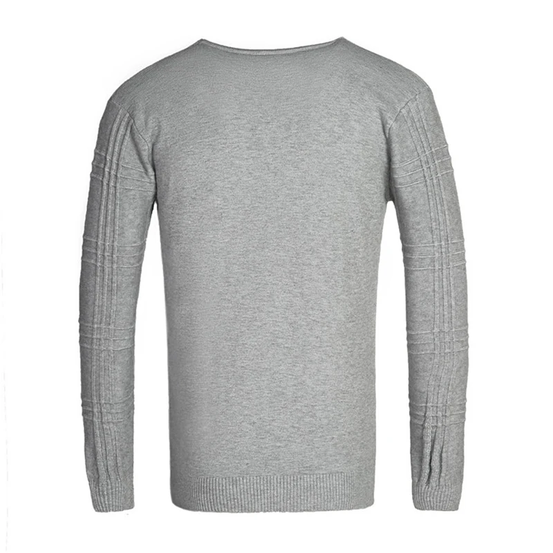 ZUSIGEL свитер с v-образным вырезом, однотонный повседневный мужской зимний свитер, Модный приталенный пуловер, мужские вязаные свитера