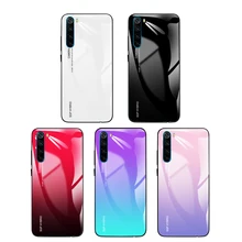 Чехол для телефона с градиентным закаленным стеклом для Xiaomi Redmi Note 8 Pro xiomi Red Mi Note8 8pro Note8pro Мягкий защитный чехол из ТПУ
