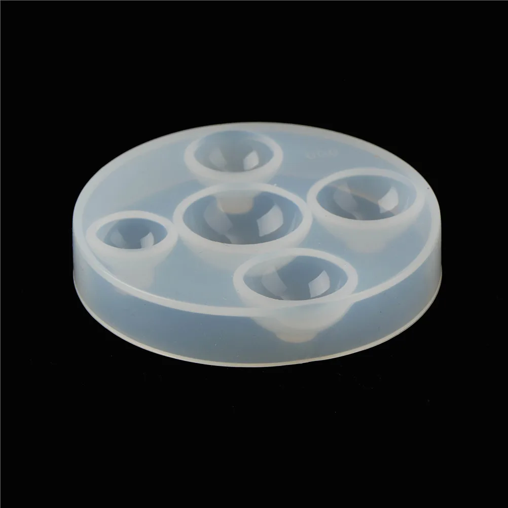 Craft DIY Transparent UV Resin DIY Liquid Silicone Mold for Earrings Necklace Making Jewelry Flat Round Cabochon Pendant Charms