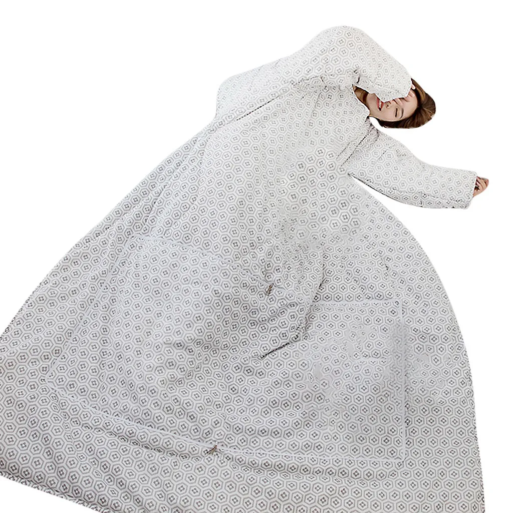 OUNEED одеяло многофункциональное зимнее «ленивое» одеяло с рукавами теплый утолщенный светильник диван кровать офис теплая мытая Подушка Одеяло#45 - Цвет: D