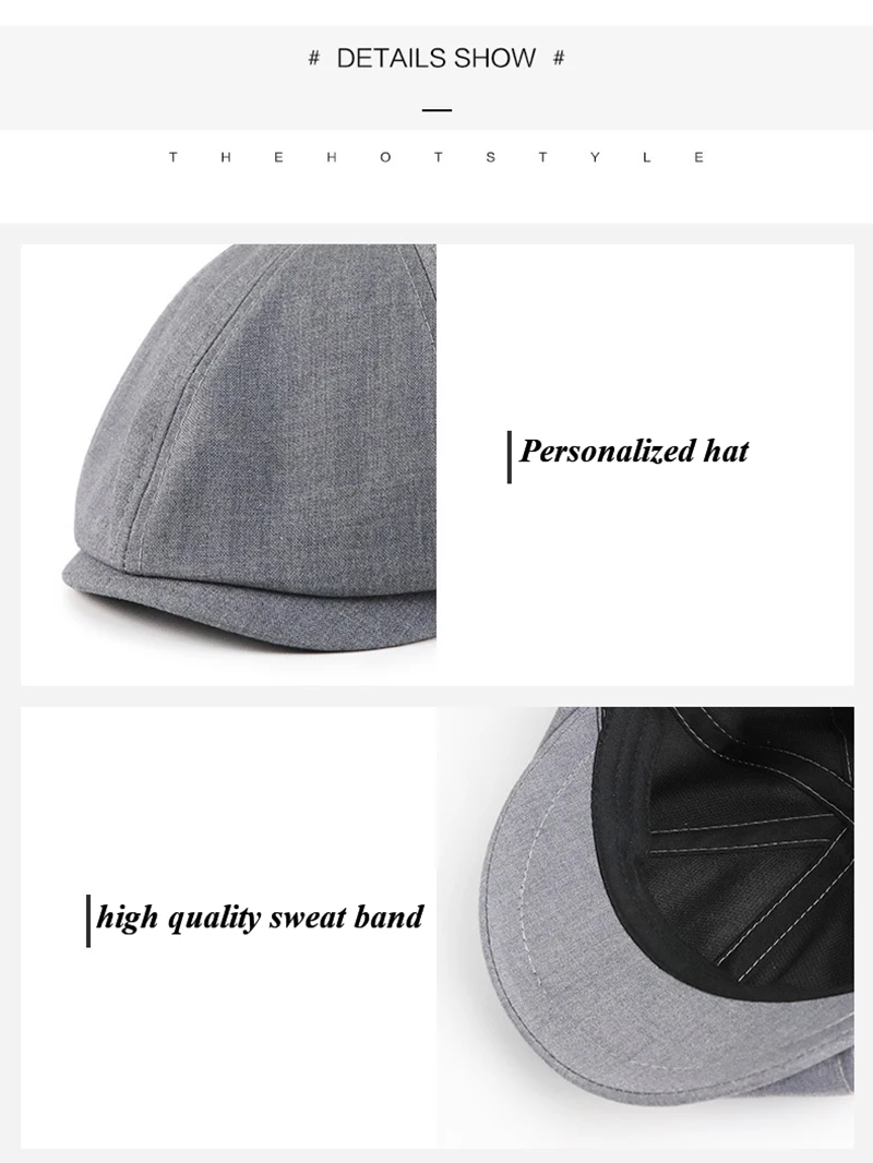 LA Сплошной Цвет Ретро берет для мужчин и женщин весна и осень и зима утка язык восьмиугольная шляпа дикая Повседневная британская художница шляпа