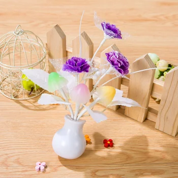 

New Creative Night Lights Romantic Lilac Mushroom Shape LED Night Light Lamp Home Room Party Desk Wall Decor Kids Bedroom