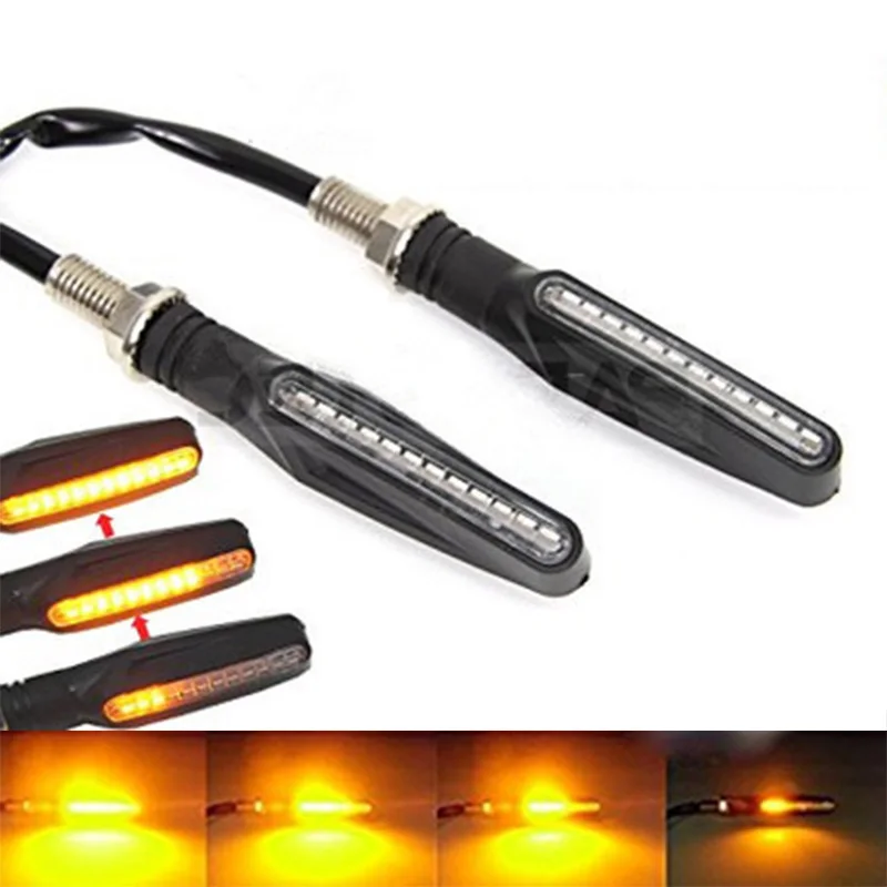

2 PCS Flowing Water Turn Signals Motorcycles Lamp Clignotant Moto Led Intermitentes Blinker Lampada for yamaha/honda