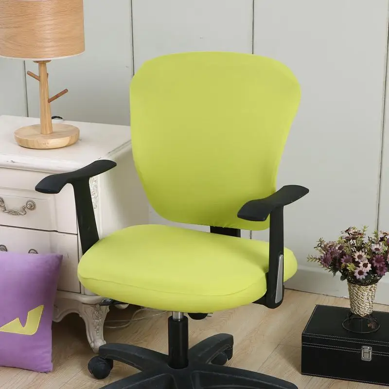 1/6X Housse De Chaise D'ordinateur De Bureau Fendue Housse Extensible Housse