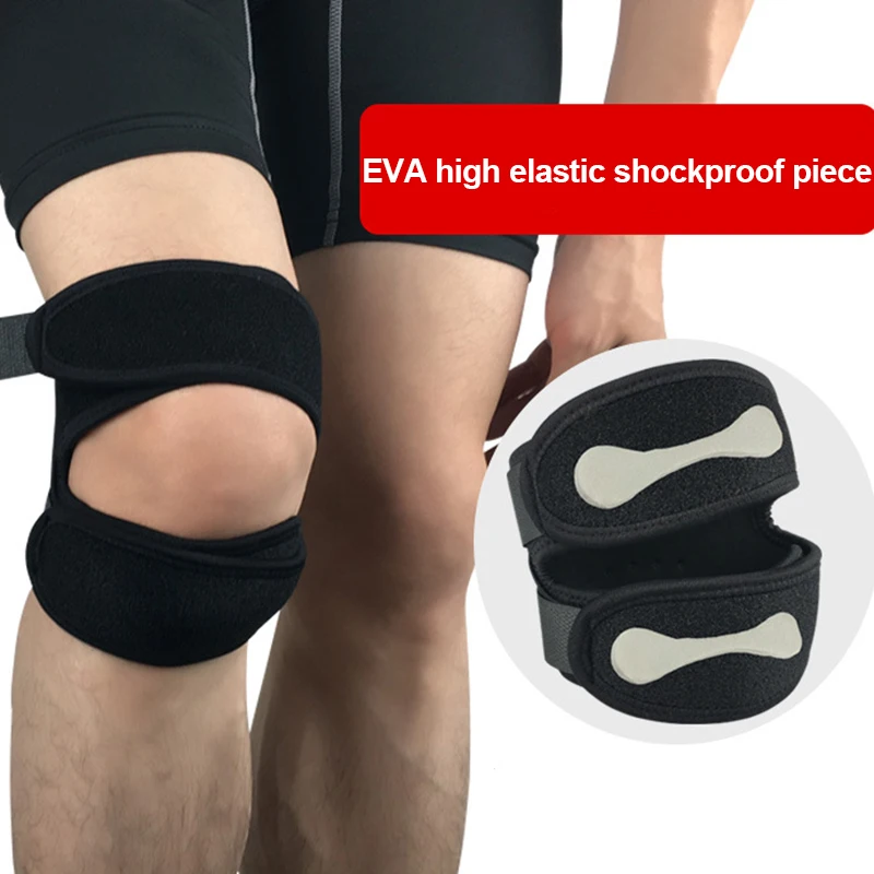 

1PC Professional Adjustable Patella Sports Knee Pads Gym Training Shin Guard Kneecap Black Damping Pressurize Leg Protector