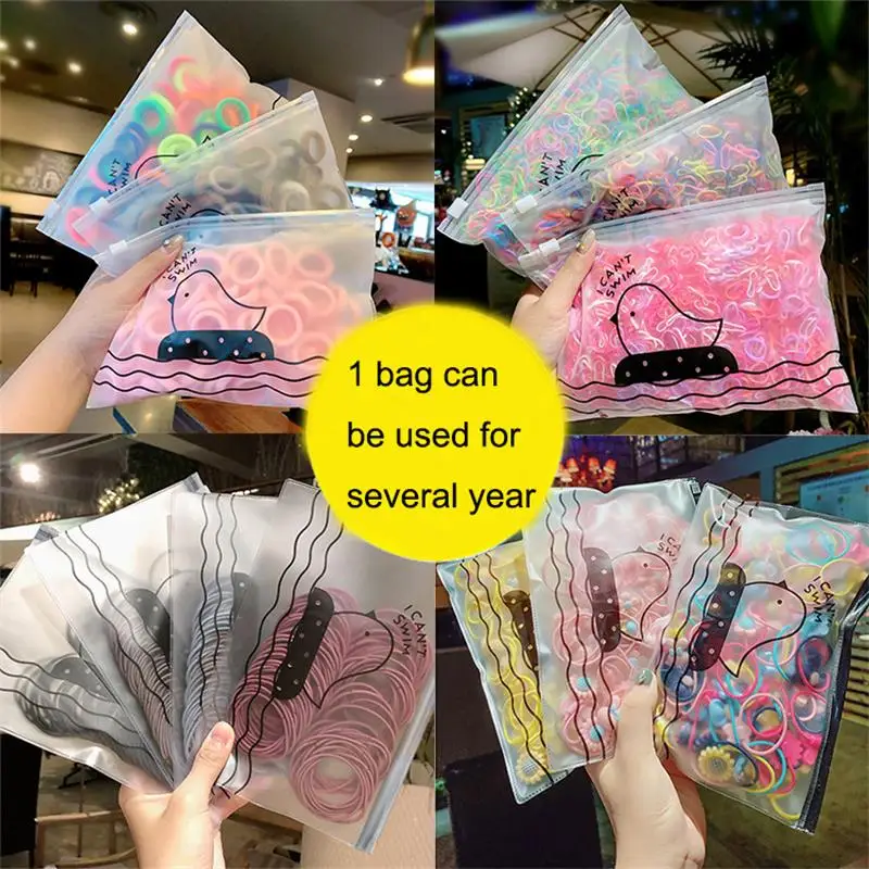 

50/100pcs/Set Girls Women Nylon Elastic Hairbands Children Small Ponytail Holder Rubber Bands Headband Kids Hair Accessories