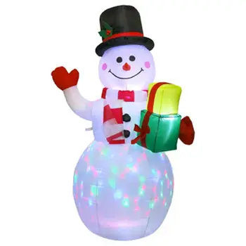 

Gift Package Snowman Inflatables Snowman Christmas Yard Garden Inflatable Drop Ornaments Toy Home Decoration 1.5M Giant