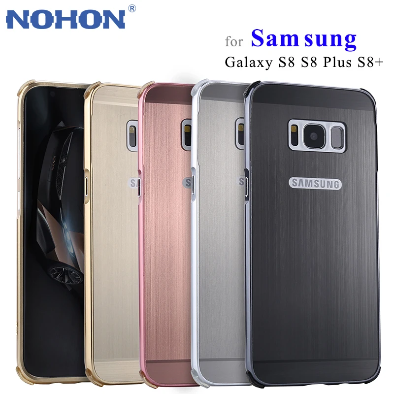Nohon для samsung Galaxy S8 Plus чехол противоударный металлический Алюминиевая Матовая рамка PC задняя крышка для Galaxy S8 S8 Plus S8+ чехол Coque