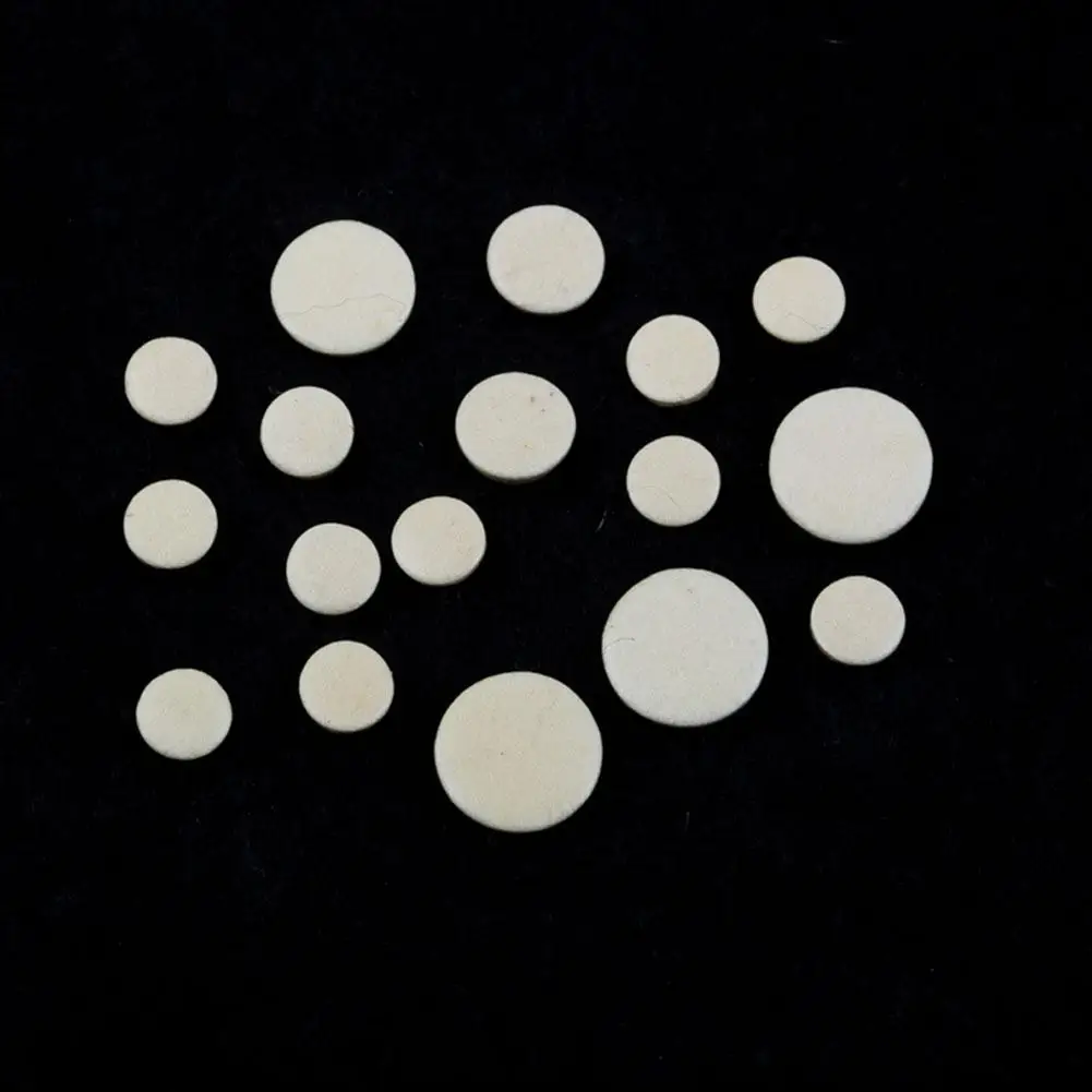 

17 Pcs White Clarinet Leather Pads Set Woodwind Musical Instruments Parts Clarinet Pads In Clarinet Accessories