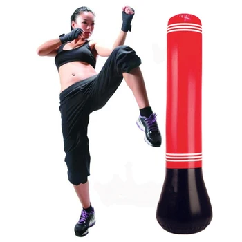 

1.5m Inflatable Punching Bag Column Stand Fitness Kick Boxing Training Tumbler Sandbag for Kid Adult ENA88