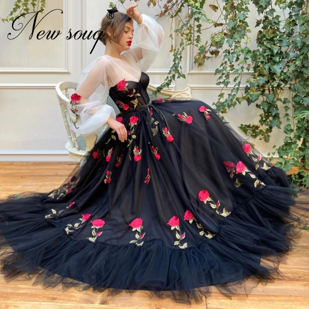 Long Embroidery Prom Dress Dubai Design Custom 2020 Kaftans Turkish African Celebrity Gown Women Appliques Evening | Свадьбы и