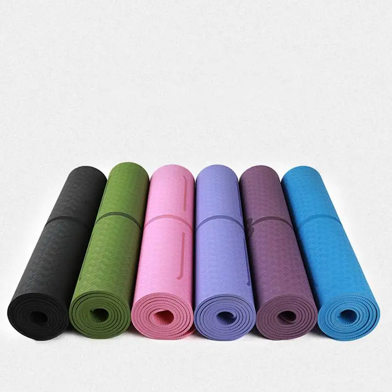 

1830*610*6mm TPE Yoga Mat with Position Line Non Slip Carpet Mat For Beginner Environmental Fitness Gymnastics Mats