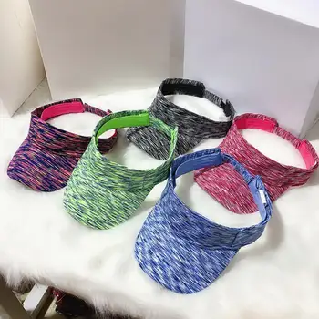 

New Visor Hat Adjustable Cap Gradient Color Men Women Classic Visor Headband Sports Adjustable Baseball Sport Hat Sun Cap C L6E7