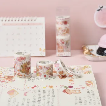 

Creative Cute ”Cat and mouse“ Washi Tape Set Diary DIY Adhesive Masking Tape Scrapbooking Stickers Stationery Supplies 024090