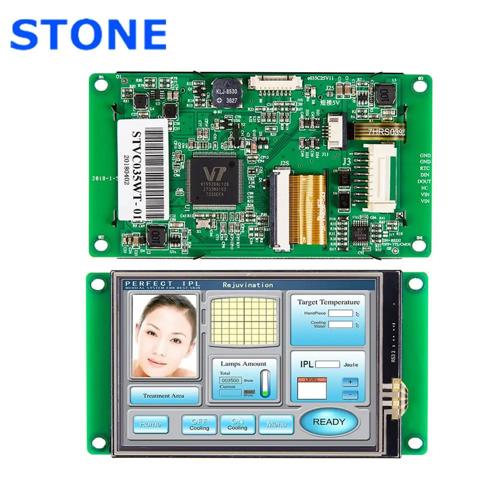 RS232/ RS485/ TTL/ USB порт промышленный HMI TFT ЖК-дисплей 3 5 дюймов Поддержка порта любой