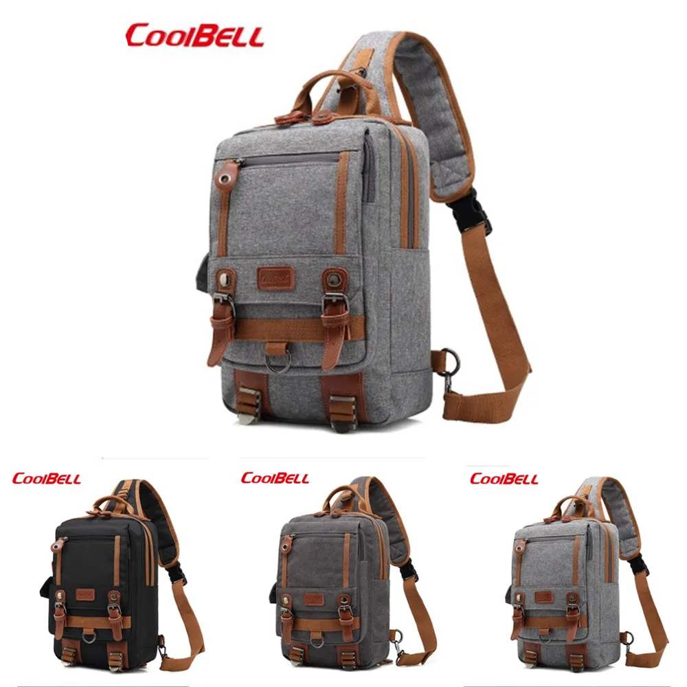 

COOLBELL Bag New Men's Anti-theft Bag Casual Buckle Shoulder Bag Outdoor Multi-function Waterproof Travel Pouch
