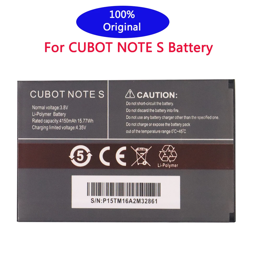 100% Новый оригинал для CUBOT Note S батарея 4150mAh запасная сотовый телефон|Аккумуляторы