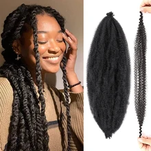 

Fluffy Marley Braids Twist Croche Hair Springy Afro Twist Braiding Hair For Distrssed Butterfly Locs Soft Crochet Locks African