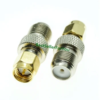 

F Type Female Jack To SMA Male Plug Coax Coaxial Connector RF Adapter