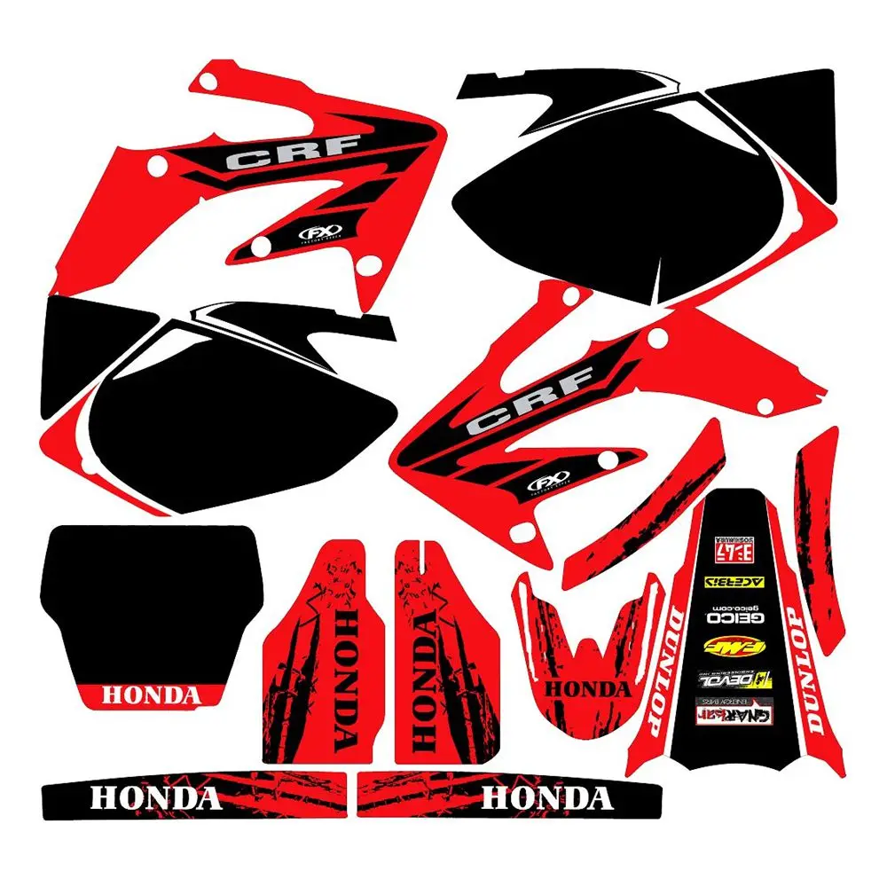 

FOR HONDA CRf 250R 2004-2005 New Full Graphics Decals Stickers Custom Number Name 3M Bright Matte Stickers Waterproof