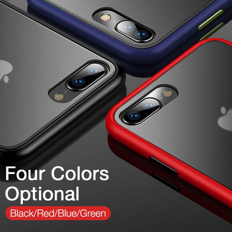 CAFELE чехол для телефона iPhone 7 8 7plus 8plus PC жесткая задняя крышка с Силиконовым мягкими