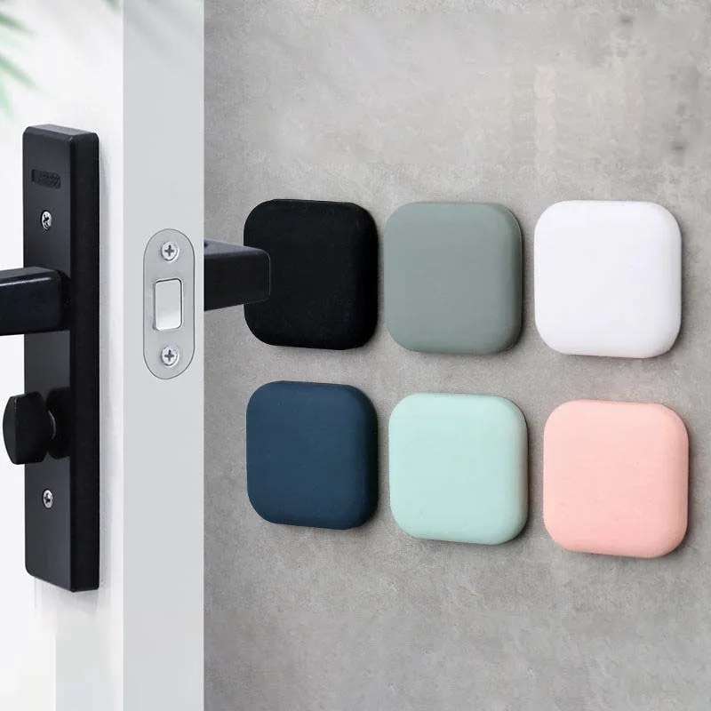 Punch-free Thickened Door Touch Silicone Anti-collision Door Mat Mute Cushioning Handle Household Bathroom Stop