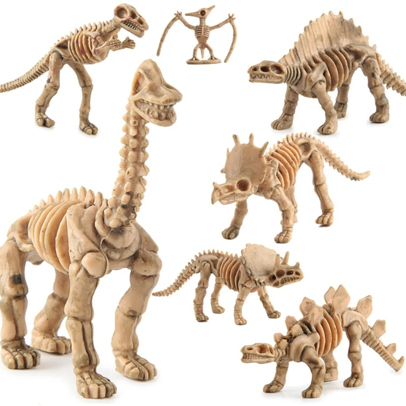 Hot Sale Summer Abs Plastic dino Baby Play sand tools with Funny Sand Mold  Set Dinosaur Skeleton Bones Beach Toy Kids Children