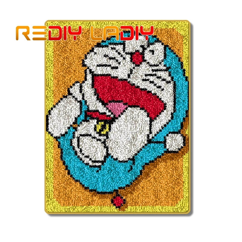 

Latch Hook Rug Happy Kitten Crocheting Carpet Rug 100% Acrylic Yarn Sofa Cushion Mat DIY Carpet Rug Home Decor Hobby & Crafts