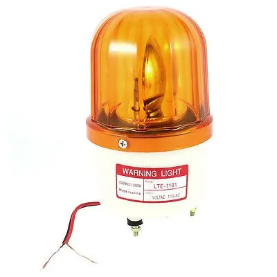 

Industrial AC 110V Bulb Flash Emergency Rotary Signal Warning Light Yellow