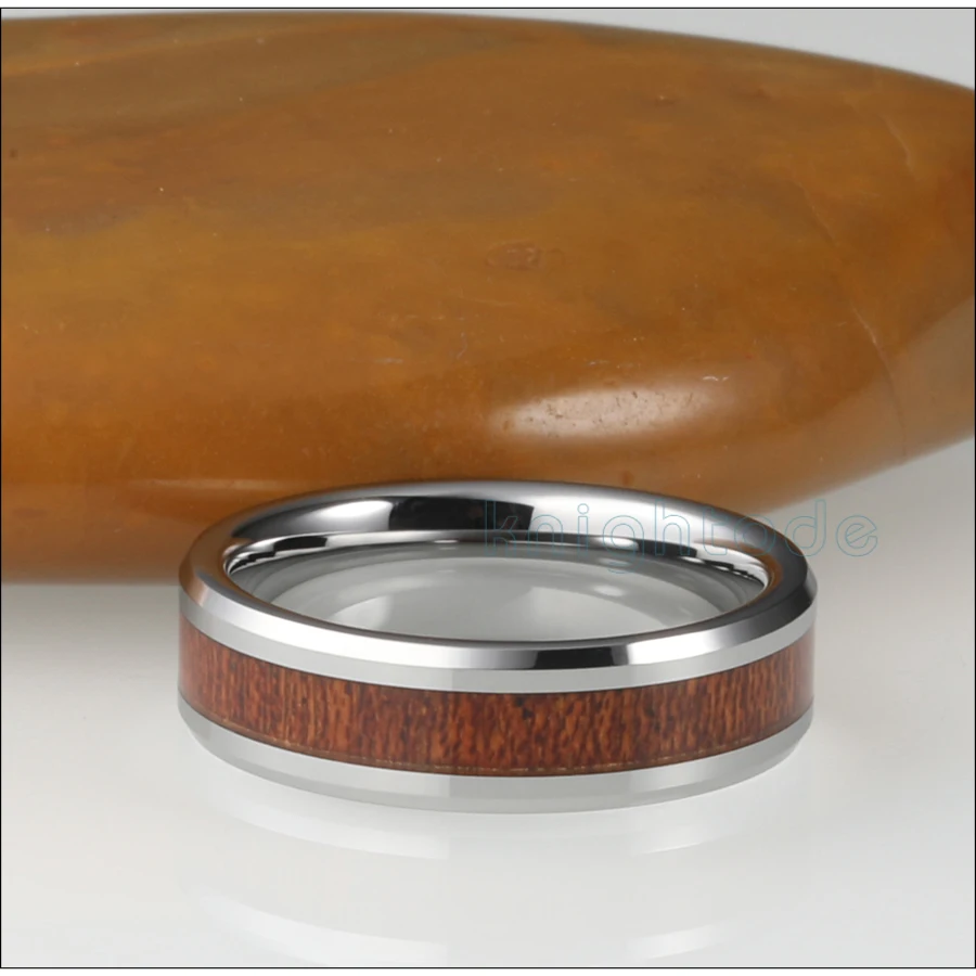 6 8mm anel de casamento de carboneto