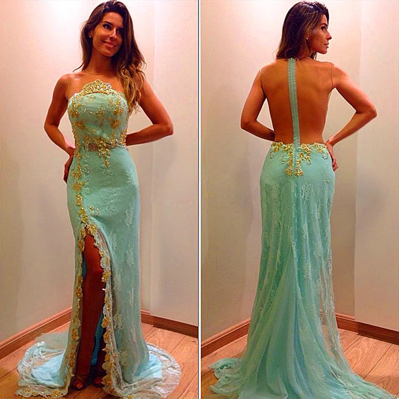 

Elegant Graduation robe de soiree 2018 Party Gala To Income Vestido Renda Floor Length Evening gown mother of the bride dresses