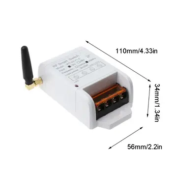 

2CH ON/OFF Buttons RF Remote Control DC12V-48V Light Switch Receiver Transmitter B85B