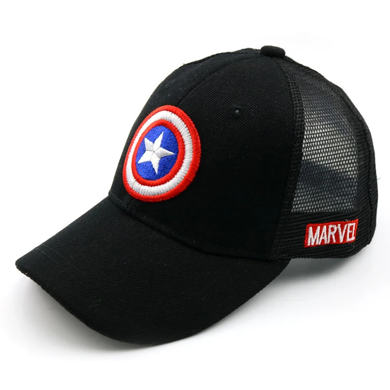 Disney Anime Cartoon Captain America Hat For Kids Boy Girl Autumn Baby Baseball Cap Children Hip Hop Sun Hats Kids Snapback Caps 3