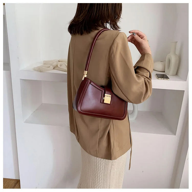 Винтажная маленькая сумка-тоут для женщин, простая женская сумка через ...