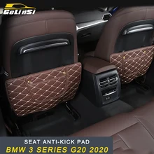 Gelinsi, защитный чехол для задней колонки сиденья, кожа, анти-удар, подушка, внутренние аксессуары для BMW 3 серии G20, уход за автомобилем