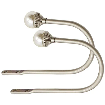 

Curtain Lace-Up Hook, U-Shaped Metal Strap Backrest for Curtains, for Modern/Retro Style Design, for Lace for Curtains, 2 Pieces