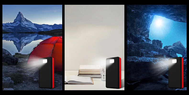 Xiaomi 30000 мАч Солнечный внешний аккумулятор 4 USB выход три входа портативное зарядное устройство доставит светодиодный телефон аксессуары 4 способа быстрой зарядки