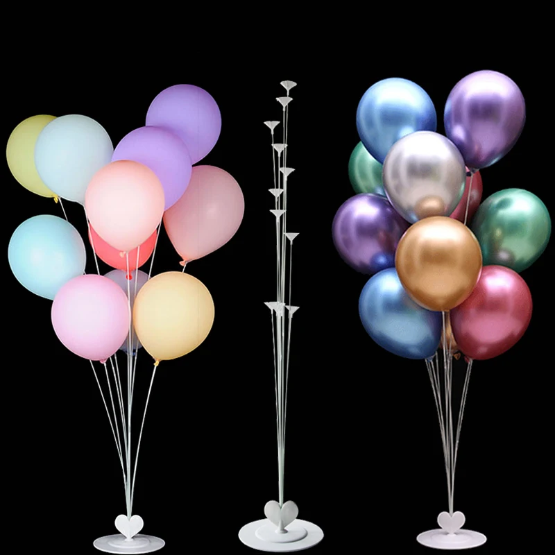 7 Tubes 70cm Height Balloon Stand for Birthday Party Decorations Kids Baby Shower Balons Wedding Decoration Christmas New Year