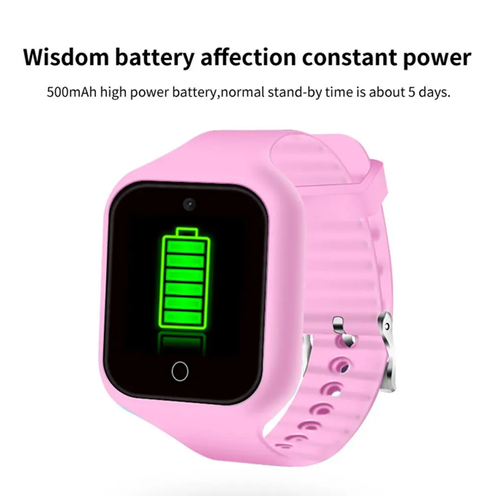 Kids Smart Watch Phone IP67 SOS Call Alarm Clock Tracker Remote Monitor Multifunctional Emergency Call for Help Telephone