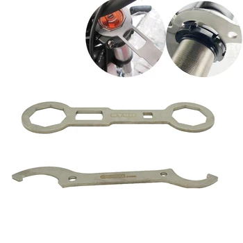 

Before and after the motorcycle fork suspension shock stainless steel hook spanner tool KTM CRF KXF YZF BOSUER M2M4 KEWS motocro