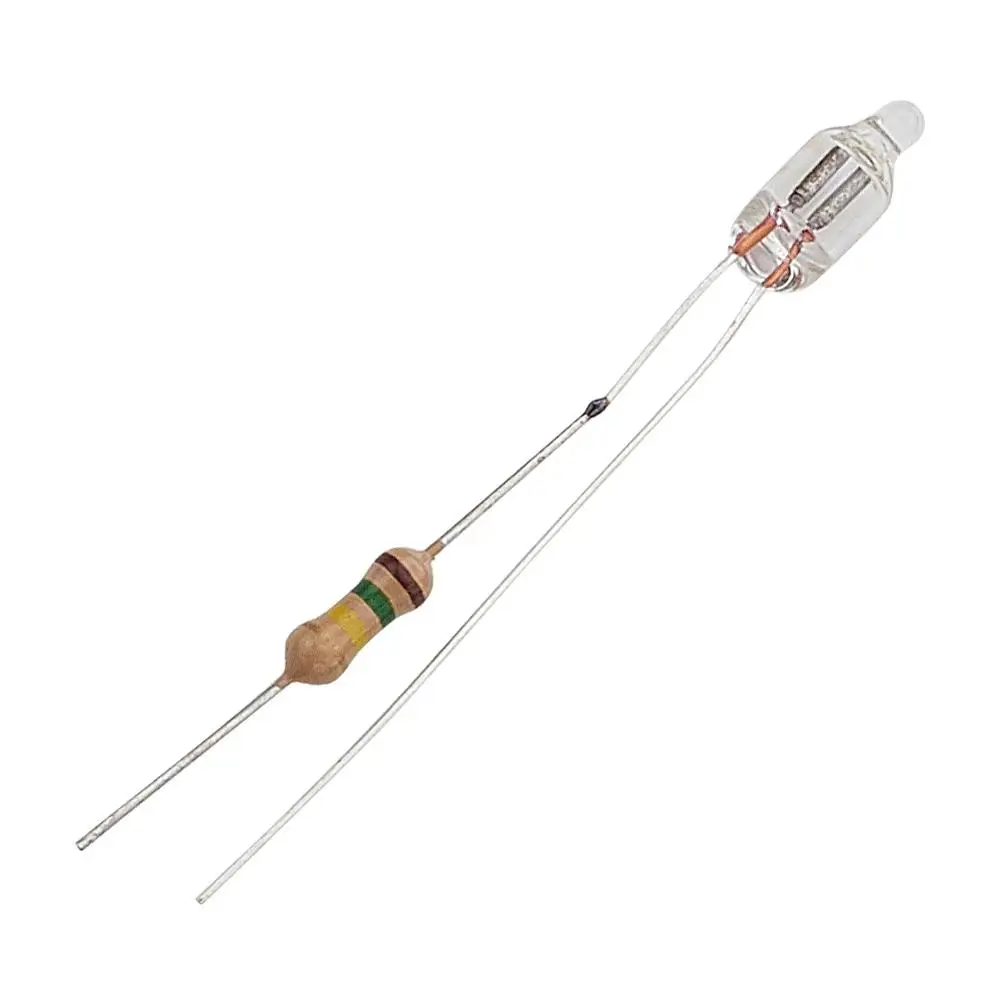 

Othmro New 50Pcs Straw Hat LED Lamp Bead F4 4x10mm Bright Red/Green Light Bulb Indicator Lamp With Resistor 82K/100K/150K/0