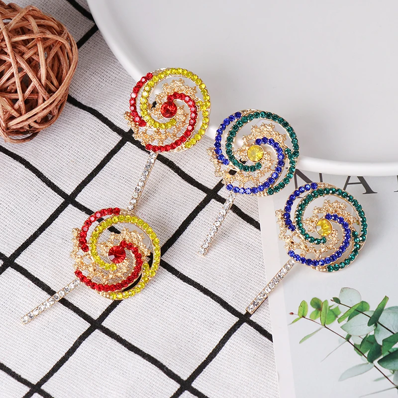 

JURAN New Boho Colorful Rhinestone Drop Earrings For Women Luxury Wedding Shiny Dangle Statement Earrings Jewelry Christmas Gift