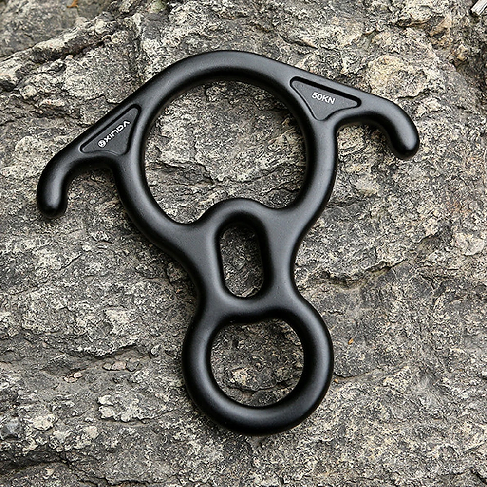 

Lixada Outdoor 50KN Descender Climbing Equipment Rappelling Gear Ring Abseiling Descender for Rocking Climbing Mountaineering