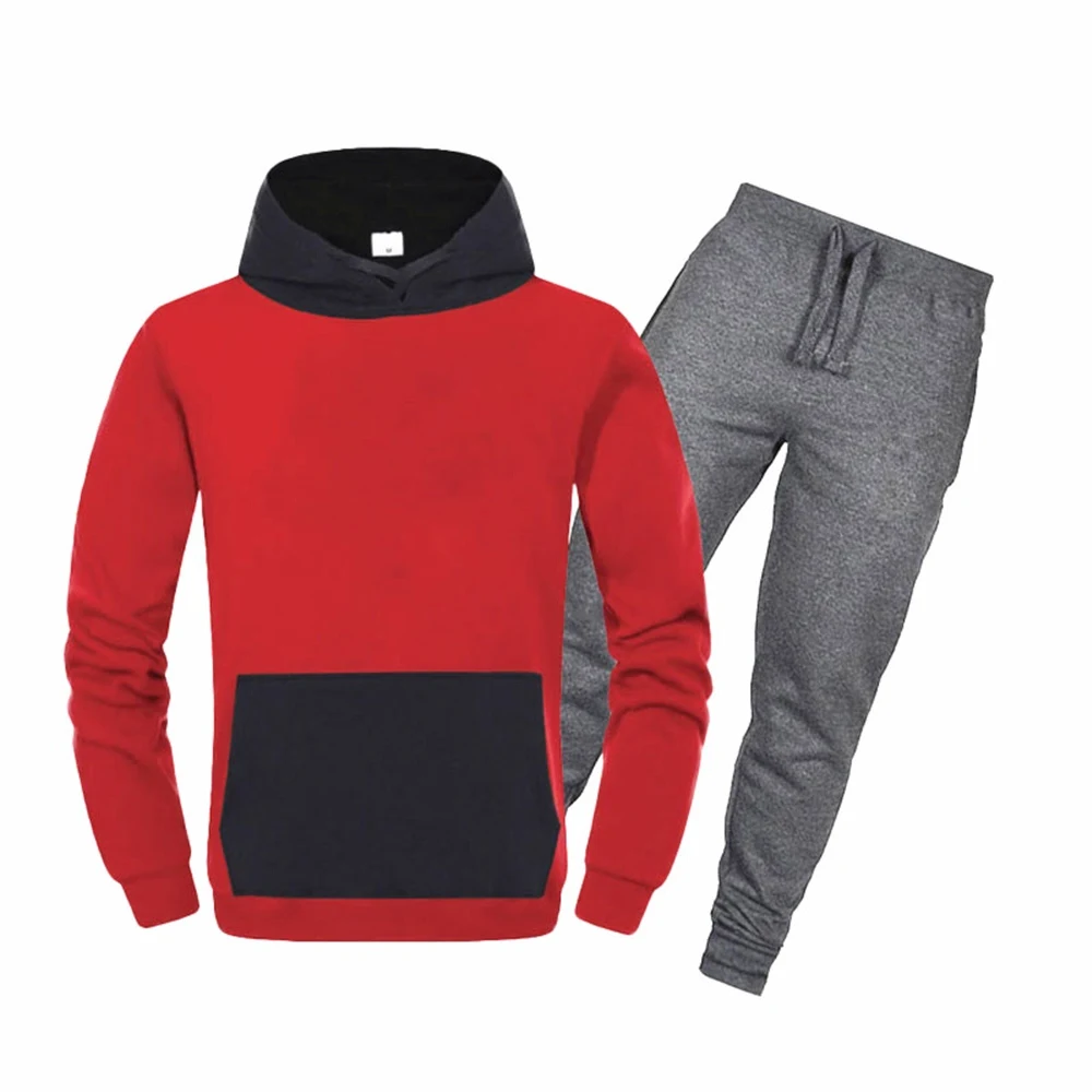 Модная баскетбольная толстовка с капюшоном, мужская и женская спортивная одежда+ спортивные штаны, повседневный костюм Харадзюку, толстовка в стиле хип-хоп, свитер с капюшоном - Цвет: HW-6