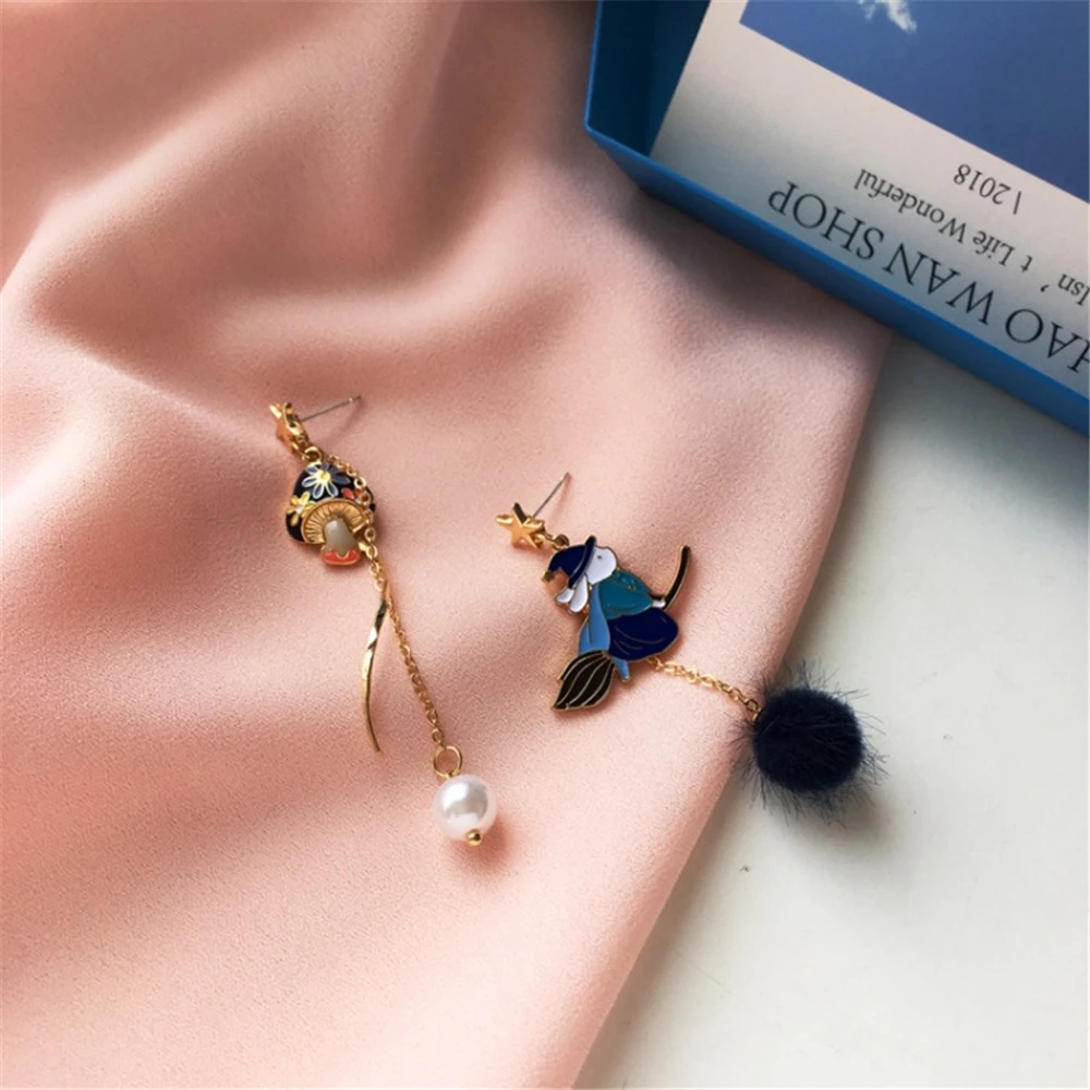 Kawaii Fairy Witch Pearl Earrings - Limited Edition