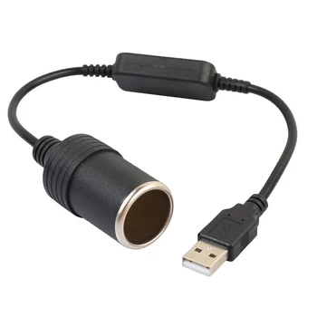 

USB 5V To 12V Converter Adapter Wired Controller Car Cigarette Lighter Socket Plug Connector Adapter for Xiaomi Power Bank DVR