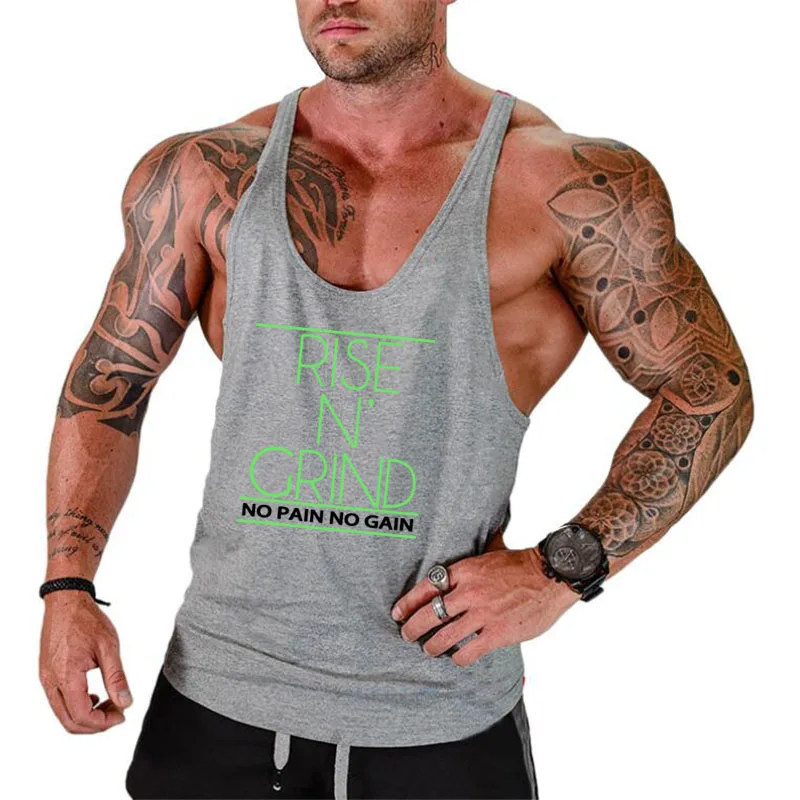 Brand Gym Clothing Mens Muscle Stringer Tank Top Canotta Bodybuilding